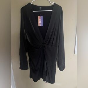 NWT Black wrap dress